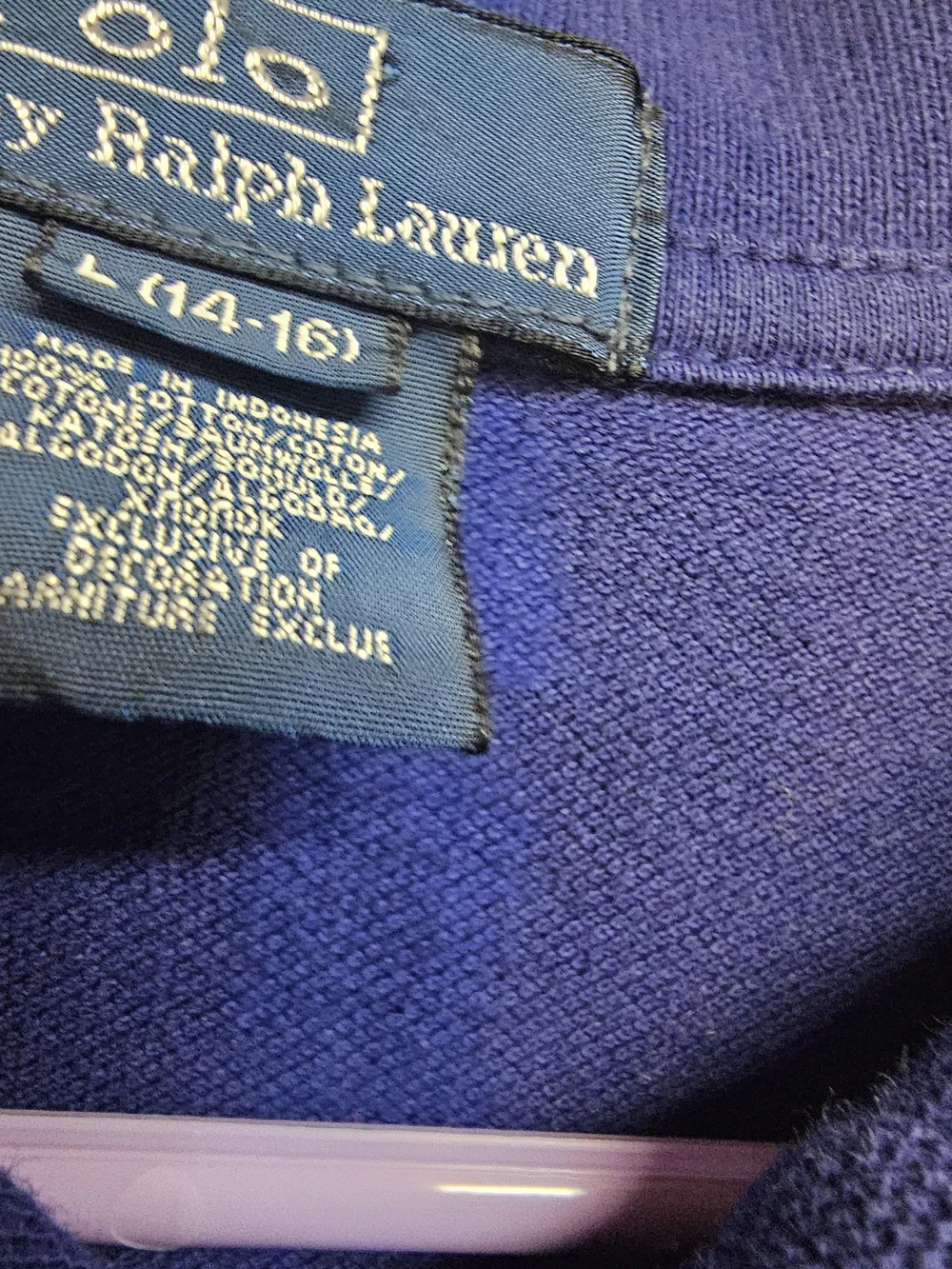 Ralph Lauren Men’s Long-Sleeve Polo - Deep Blue with Orange Logo